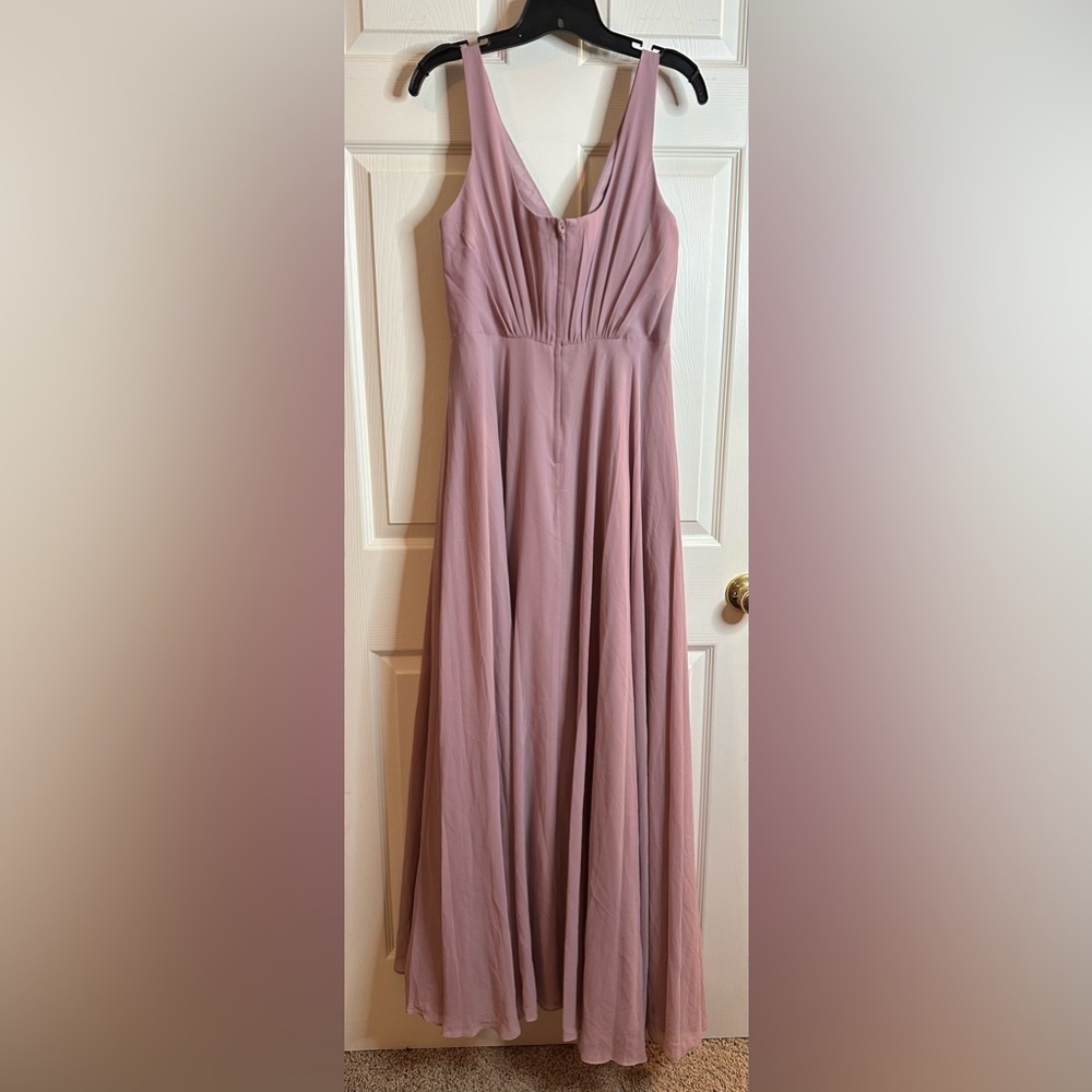 CELEBRATE DB STUDIO v-neck tank full skirt bridesmaid dress in Quartz F20228 - Picture 5 of 8